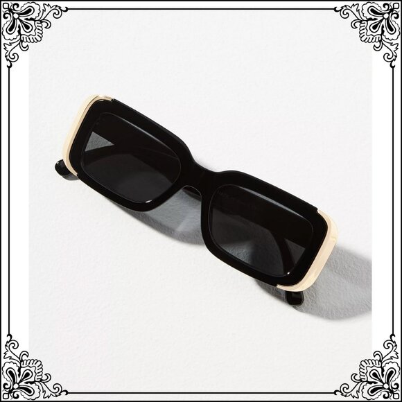 ANTHROPOLOGIE - I-SEA Ali Gold-Plated Black Sunglasses main image 7